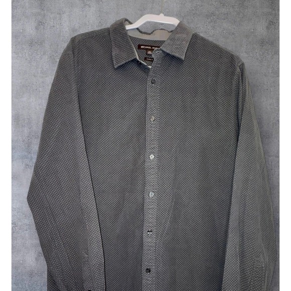 Michael Kors Other - Michael Kors Mens XXL Classic Fit Gray Patterned Long Sleeve Shirt